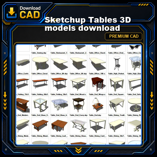 Sketchup Tables 3D models download