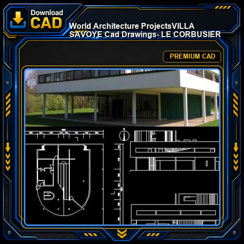 💎【World Architecture Projects】VILLA SAVOYE Cad Drawings- LE CORBUSIER