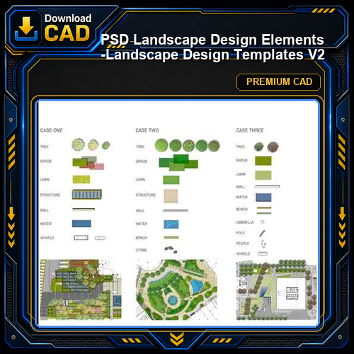 ★【 PSD Landscape Design Elements -Landscape Design Templates V2】