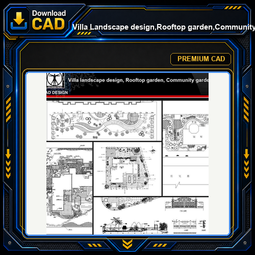 ★【Villa Landscape design,Rooftop garden,Community garden CAD Drawings Bundle V.5】All kinds of Landscape design CAD Drawings