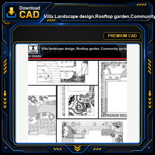 ★【Villa Landscape design,Rooftop garden,Community garden CAD Drawings Bundle V.4】All kinds of Landscape design CAD Drawings