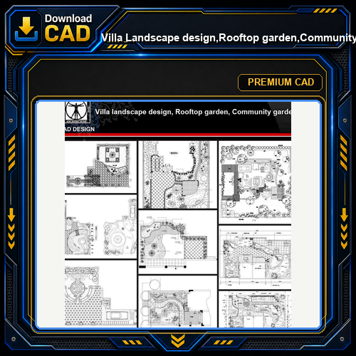 ★【Villa Landscape design,Rooftop garden,Community garden CAD Drawings Bundle V.2】All kinds of Landscape design CAD Drawings