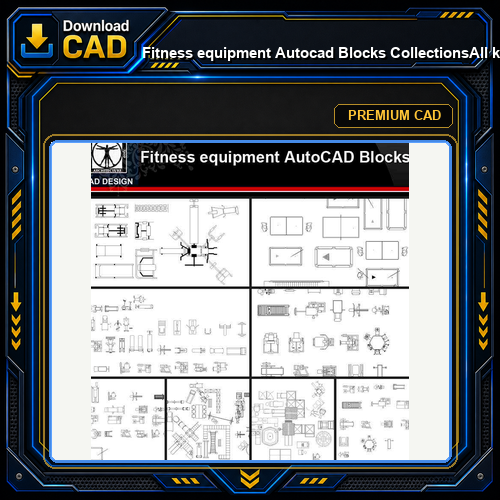 ★【Fitness equipment Autocad Blocks Collections】All kinds of Fitness equipment CAD Blocks