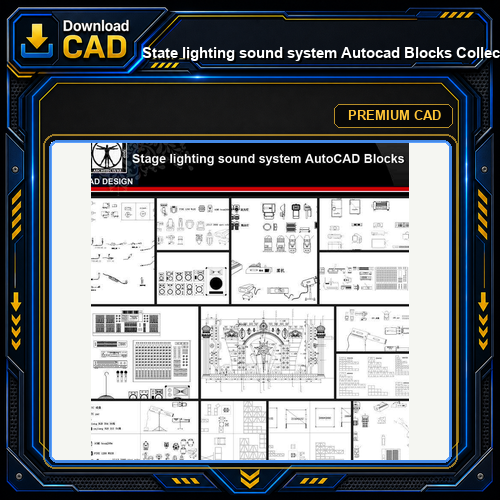 ★【State lighting sound system Autocad Blocks Collections】All kinds of State lighting CAD Drawings