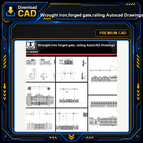★【Wrought iron,forged gate,railing Autocad Drawings】All kinds of Wrought iron CAD Drawings