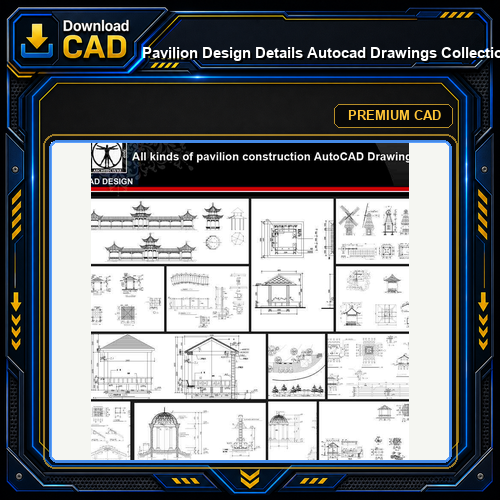 ★【Pavilion Design Details Autocad Drawings Collections】All kinds of Landscape Pavilion Details CAD Drawings