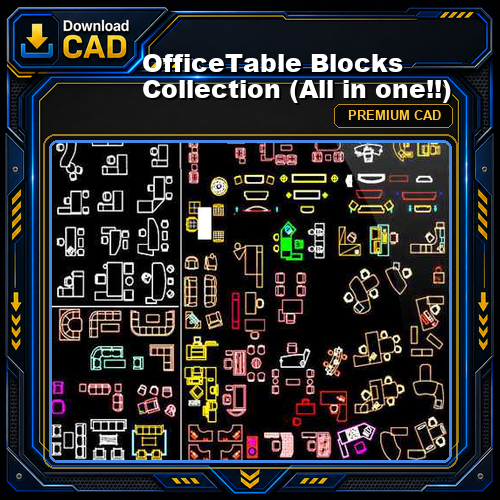 OfficeTable Blocks Collection (All in one!!)