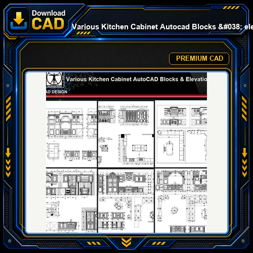 ★【Various Kitchen Cabinet Autocad Blocks & elevation V.3】All kinds of Kitchen Cabinet CAD drawings Bundle