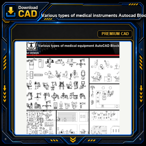 ★【Various types of medical instruments Autocad Blocks】All kinds of medical instruments CAD blocks Bundle