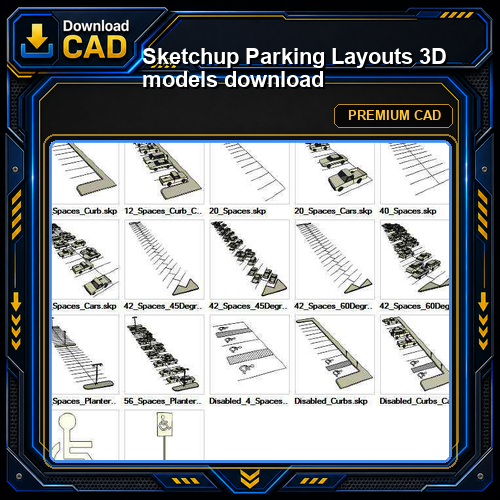 Sketchup Parking Layouts 3D models download