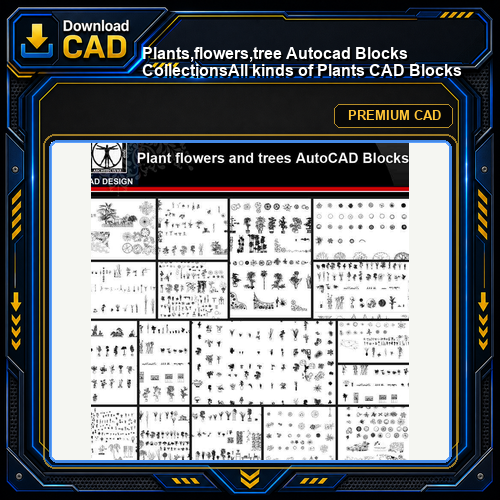 ★【Plants,flowers,tree Autocad Blocks Collections】All kinds of Plants CAD Blocks