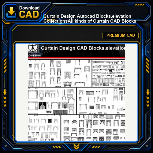 ★【Curtain Design Autocad Blocks,elevation Collections】All kinds of Curtain CAD Blocks