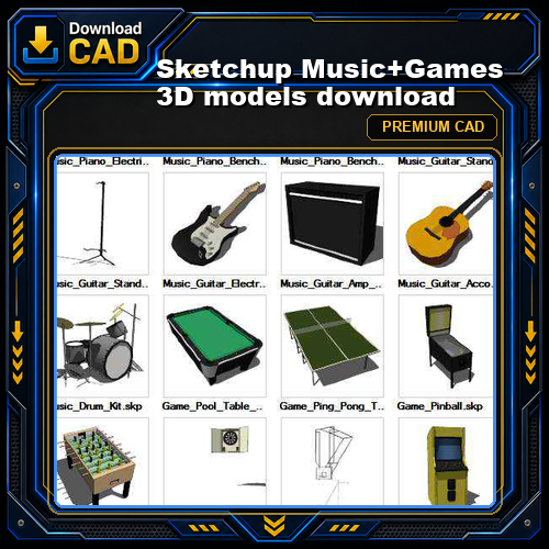 Sketchup Music+Games 3D models download
