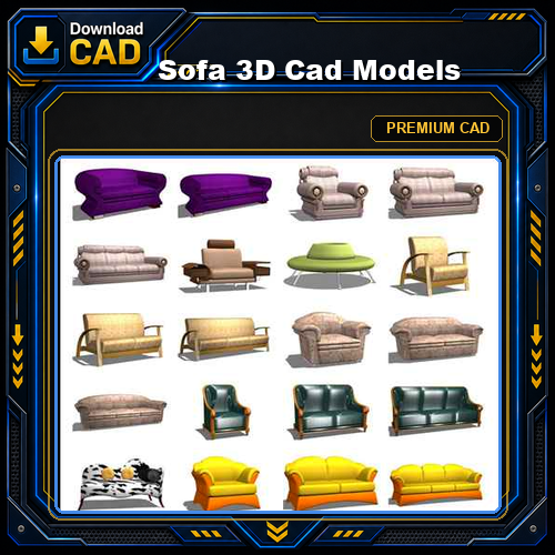 Sofa 3D Cad Models