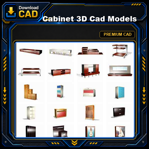 Cabinet 3D Cad Models