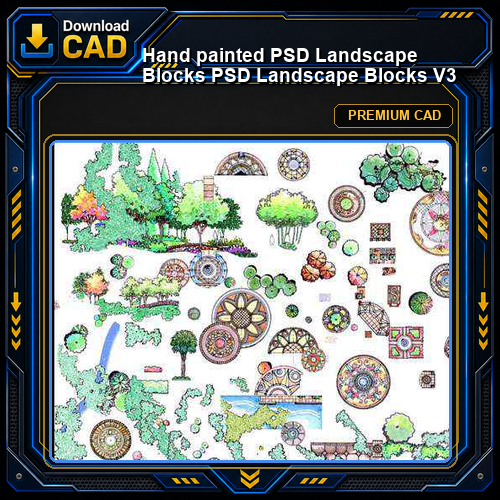 ★【 Hand painted PSD Landscape Blocks 】PSD Landscape Blocks V3