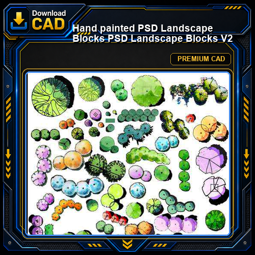 ★【 Hand painted PSD Landscape Blocks 】PSD Landscape Blocks V2