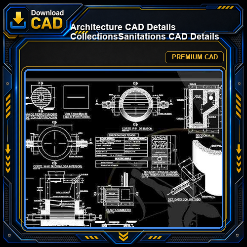 【Architecture CAD Details Collections】Sanitations CAD Details