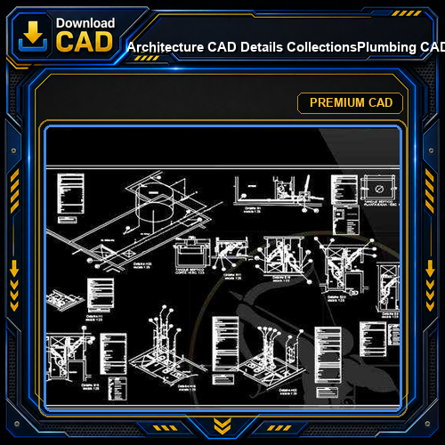 【Architecture CAD Details Collections】Plumbing CAD Detail Drawings(Good)