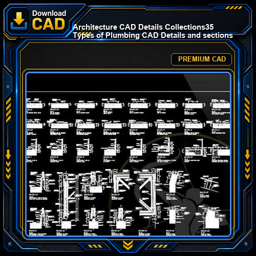 【Architecture CAD Details Collections】35 Types of Plumbing CAD Details and sections