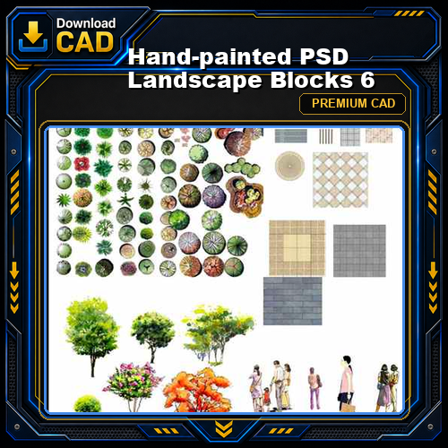 Hand-painted PSD Landscape Blocks 6