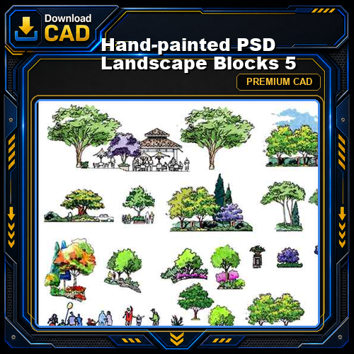 Hand-painted PSD Landscape Blocks 5