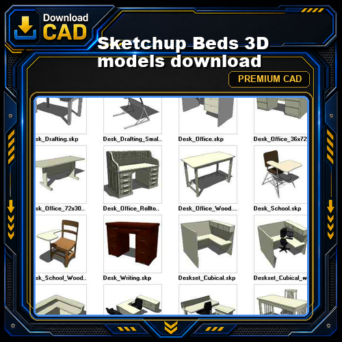 Sketchup Beds 3D models download