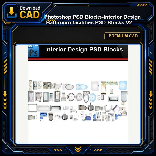 ★Photoshop PSD Blocks-Interior Design -Bathroom facilities PSD Blocks V2