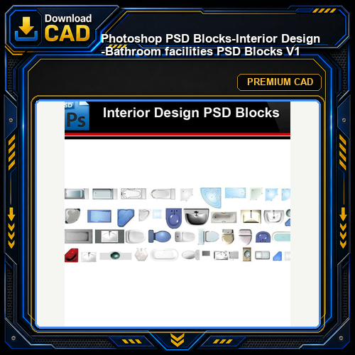 ★Photoshop PSD Blocks-Interior Design -Bathroom facilities PSD Blocks V1