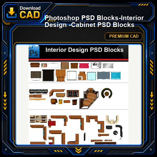 ★Photoshop PSD Blocks-Interior Design -Cabinet PSD Blocks
