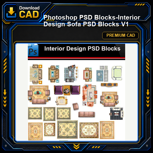 ★Photoshop PSD Blocks-Interior Design Sofa PSD Blocks V1