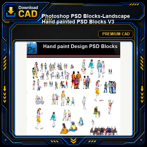 ★Photoshop PSD Blocks-Landscape Hand painted PSD Blocks V3