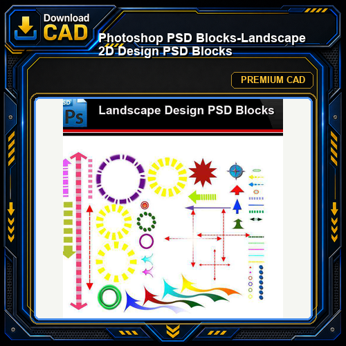 ★Photoshop PSD Blocks-Landscape 2D Design PSD Blocks