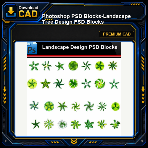 ★Photoshop PSD Blocks-Landscape Tree Design PSD Blocks