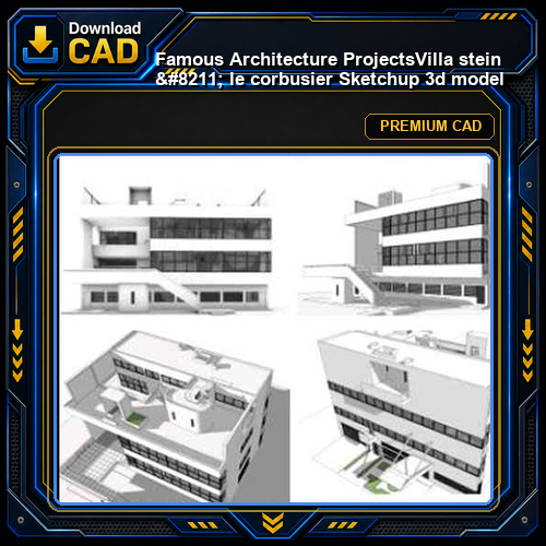 💎【Famous Architecture Projects】Villa stein - le corbusier Sketchup 3d model
