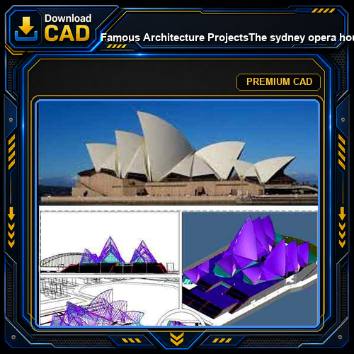 💎【Famous Architecture Projects】The sydney opera house, australia, by jorn utzon, 3D CAD Drawing