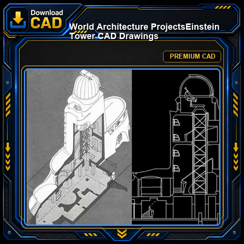 💎【World Architecture Projects】Einstein Tower CAD Drawings