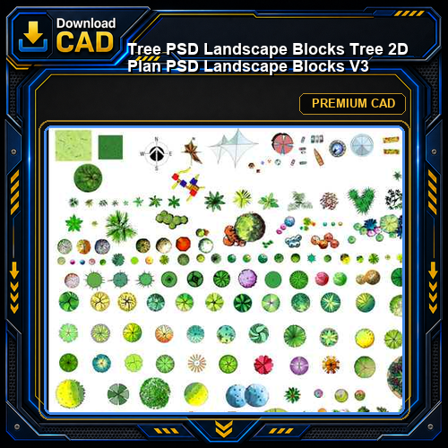 ★【 Tree PSD Landscape Blocks 】Tree 2D Plan PSD Landscape Blocks V3