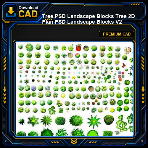 ★【 Tree PSD Landscape Blocks 】Tree 2D Plan PSD Landscape Blocks V2