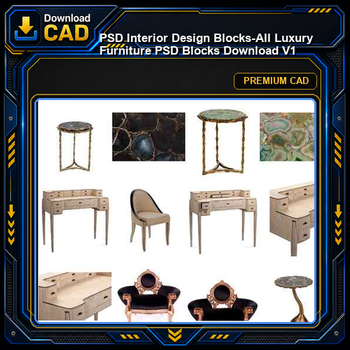 ★【 PSD Interior Design Blocks-All Luxury Furniture PSD Blocks Download V1】