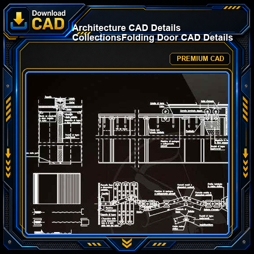 【Architecture CAD Details Collections】Folding Door CAD Details