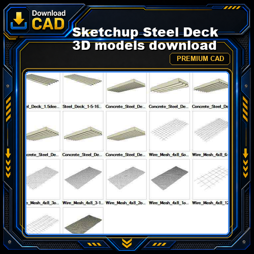 Sketchup Steel Deck 3D models download