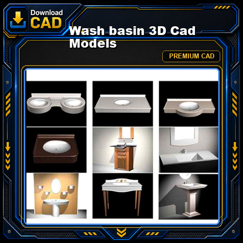 Wash basin 3D Cad Models