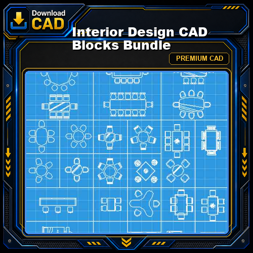 Interior Design CAD  Blocks Bundle