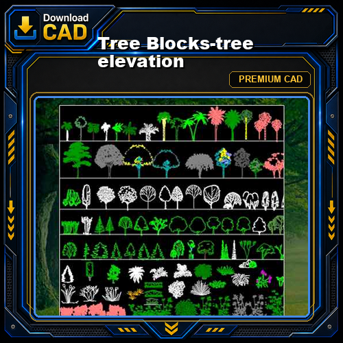 Tree Blocks-tree elevation