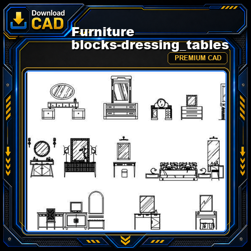 Furniture blocks-dressing_tables