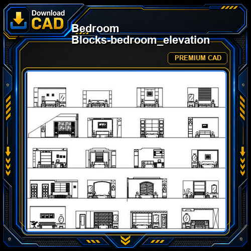 Bedroom Blocks-bedroom_elevation