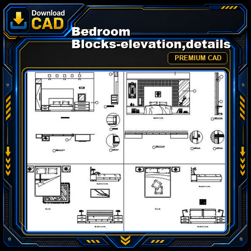 Bedroom Blocks-elevation,details