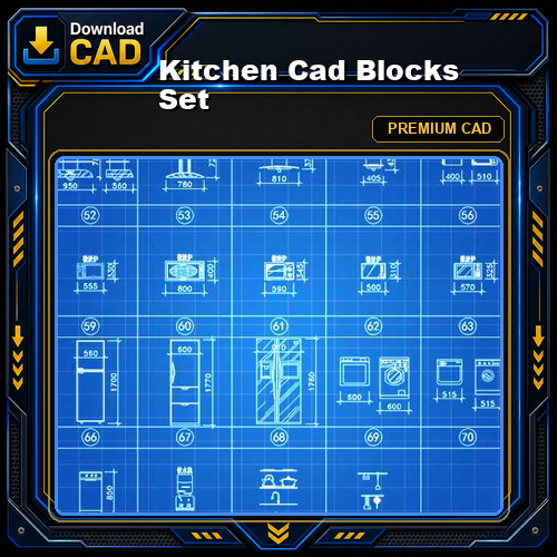 Kitchen Cad Blocks Set