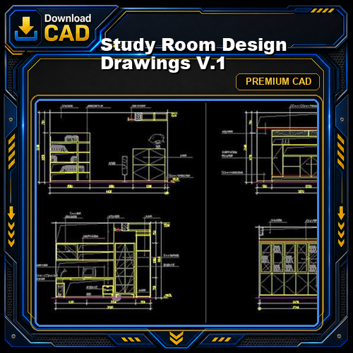 ★【Study Room Design Drawings V.1】★
